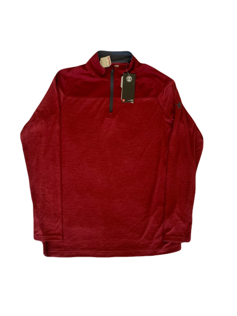 NWT  Under Armor Red Long sleeve Semi Zip Athletic wear
